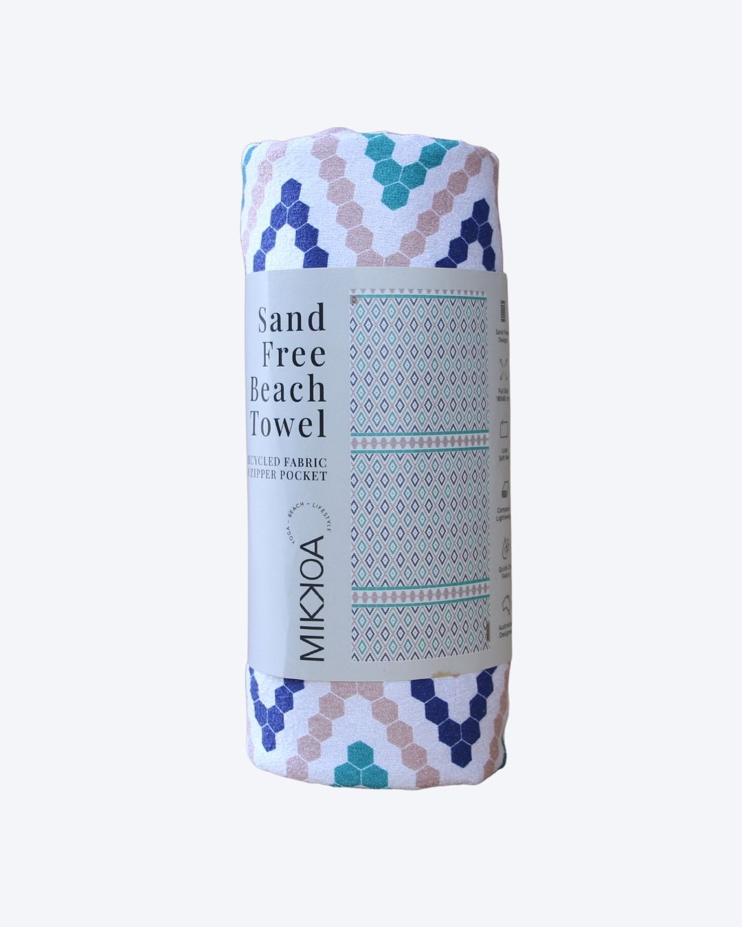 Folded Beach Towel-Small Folded Beach Towel-Mikkoa Indian Summer Beach Towel