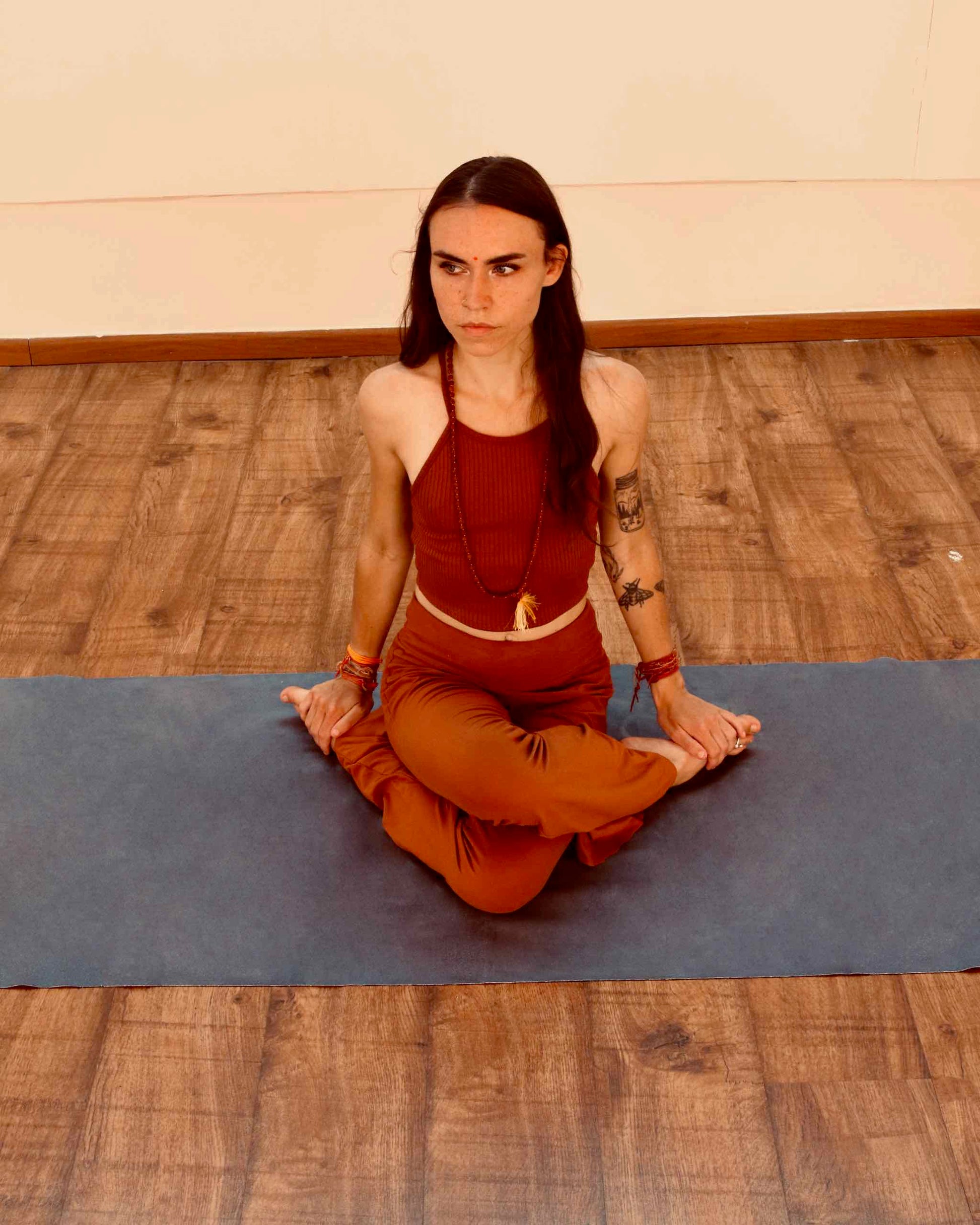 Travel Yoga Mat-Women Doing Yoga On Yoga Mat-Mikkoa Space Yoga Mat