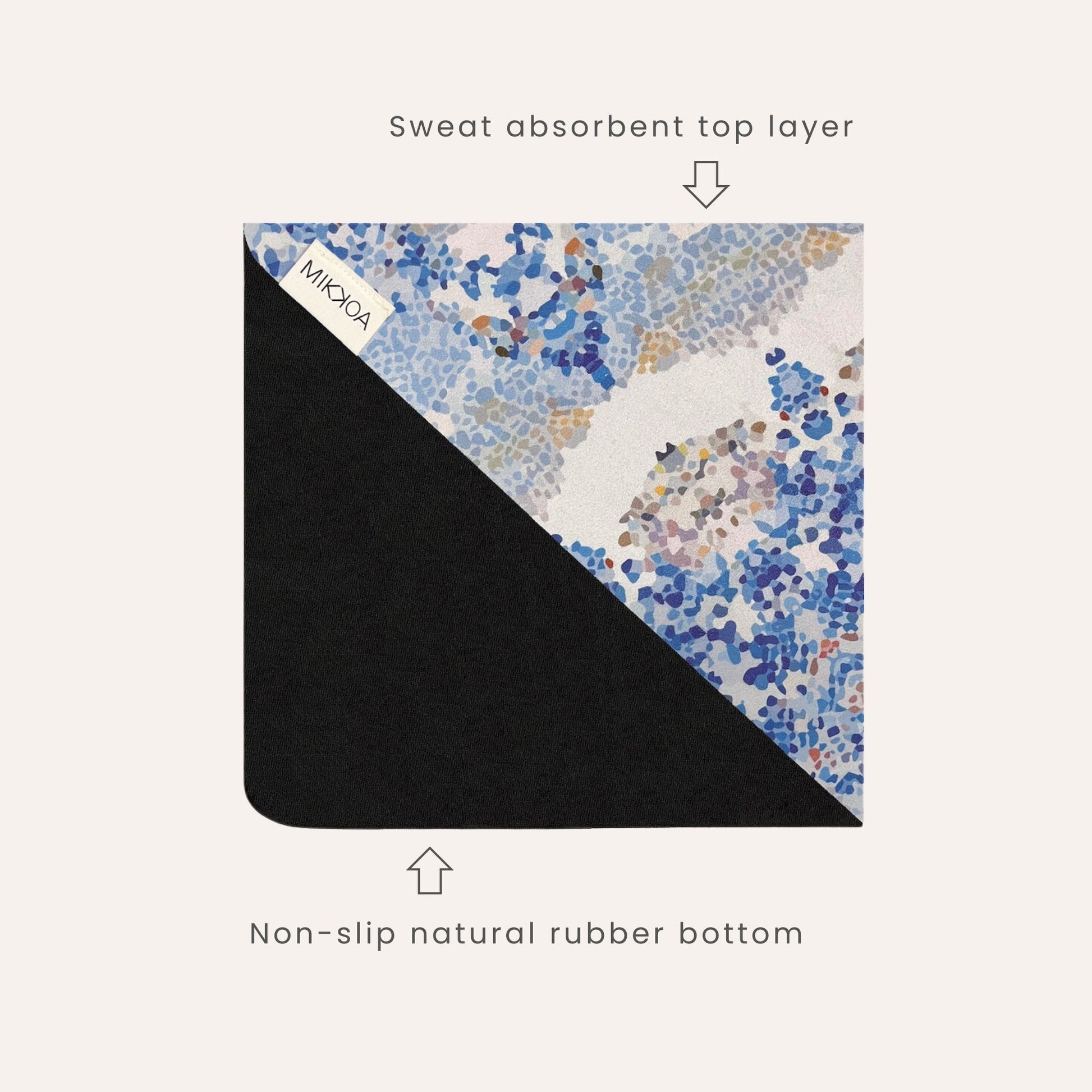 Pilates Mat For Travel-Half Folded Blue Yoga Mat-Mikkoa Finding Nirvana Pilates Yoga Mat For Travel