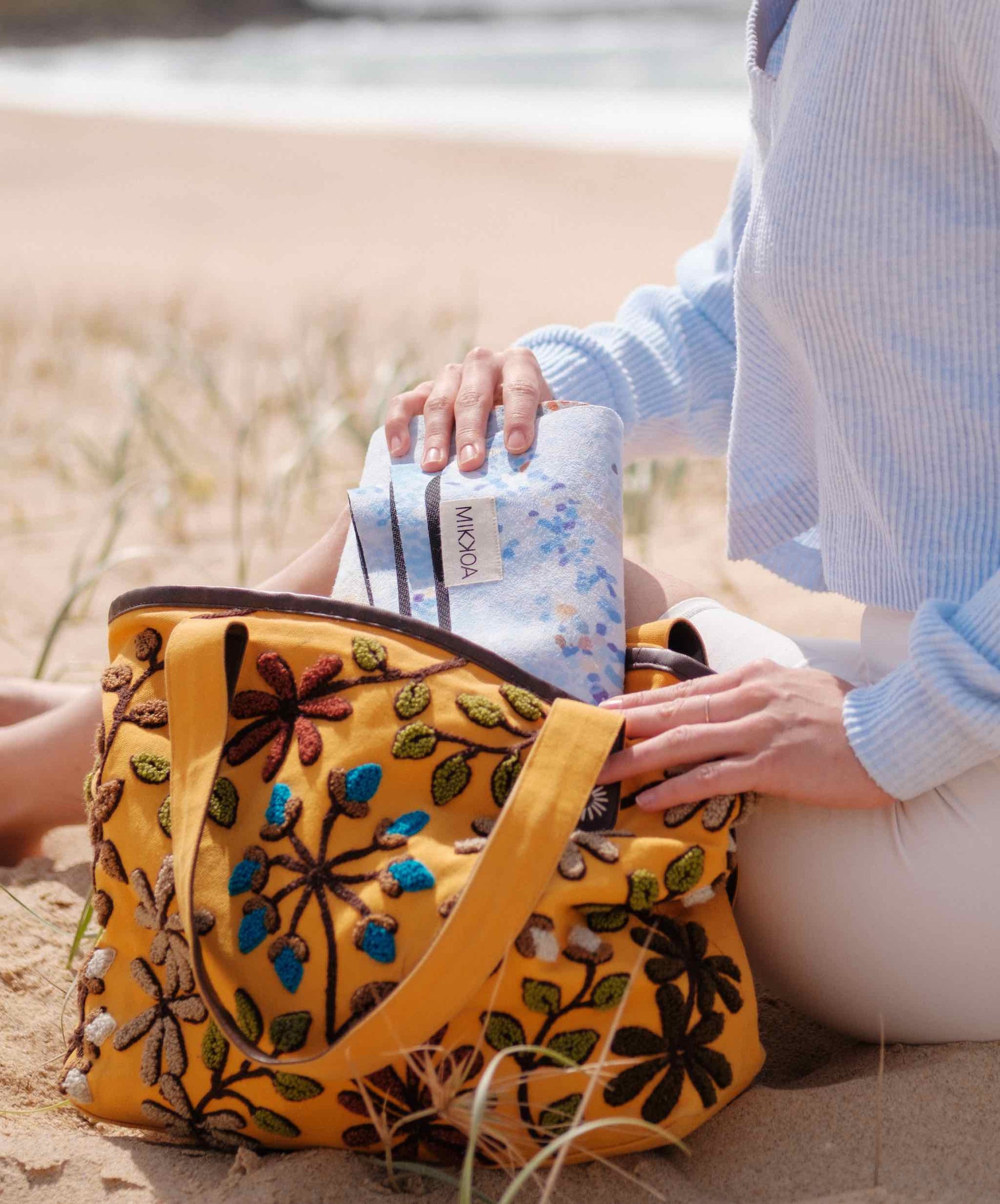 Packable Yoga Mat-Folded Yoga Mat In Bag Image-Mikkoa Finding Nirvana Travel Yoga Mat