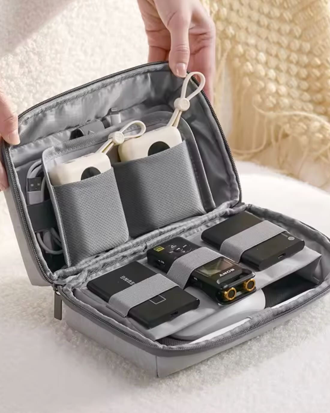 Travel Tech Pouch - Electronic Gadget & Cable Organizer