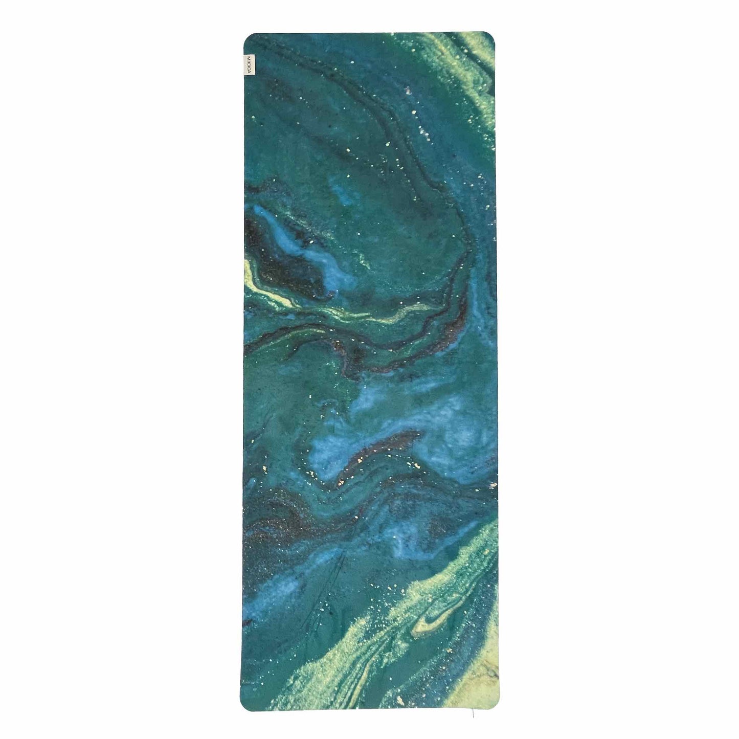 Foldable Travel Yoga Mat-Open Travel Yoga Mat-Mikkoa Galaxy Aurora Travel Yoga Mat